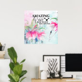 Amazing Grace How Sweet the Sound Christian Hymn Poster (Thuiskantoor)