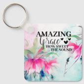 Amazing Grace How Sweet the Sound Christian Hymn Sleutelhanger (Voorkant)