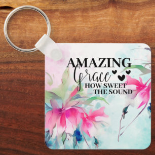 Amazing Grace How Sweet the Sound Christian Hymn Sleutelhanger