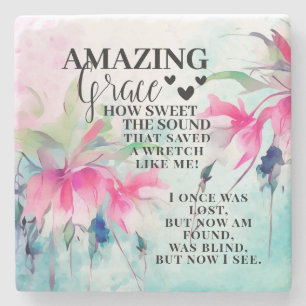 Amazing Grace How Sweet the Sound Christian Hymn Stenen Onderzetter