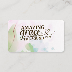 Amazing Grace How Sweet the Sound Christian Hymn Visitekaartje