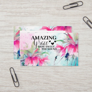 Amazing Grace How Sweet the Sound Christian Hymn Visitekaartje
