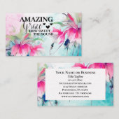 Amazing Grace How Sweet the Sound Christian Hymn Visitekaartje (Voorkant / Achterkant)