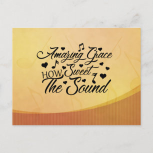 Amazing Grace How Sweet the Sound Hymn Briefkaart