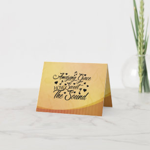Amazing Grace How Sweet the Sound Hymn Kaart