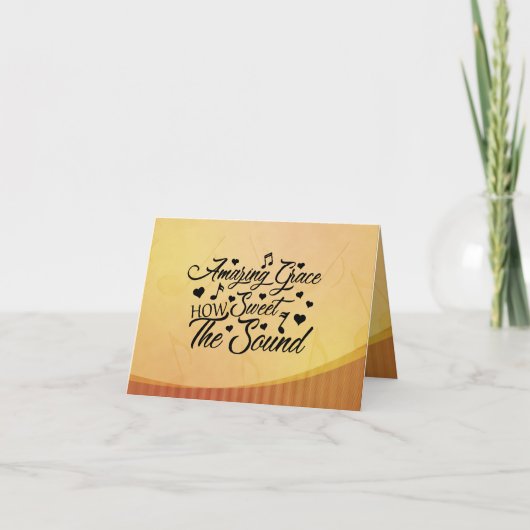 Amazing Grace How Sweet the Sound Hymn Kaart (Voorkant)