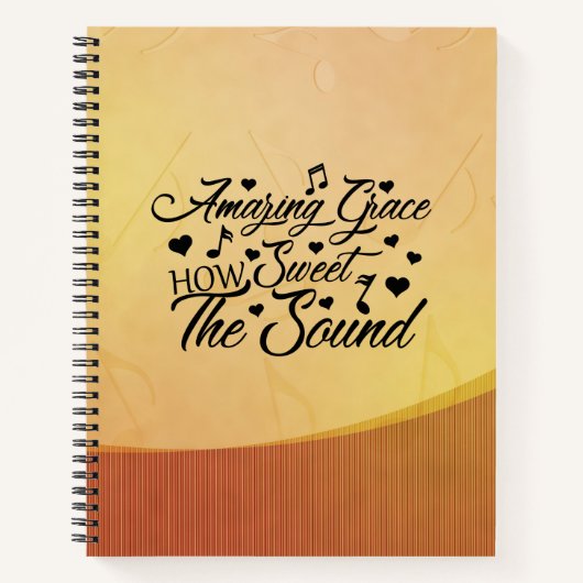 Amazing Grace How Sweet the Sound Hymn Notitieboek (Voorkant)