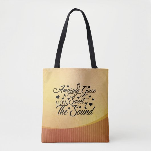 Amazing Grace How Sweet the Sound Hymn Tote Bag (Voorkant)