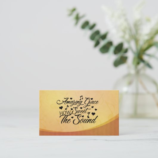 Amazing Grace How Sweet the Sound Hymn Visitekaartje (Staand voorkant)