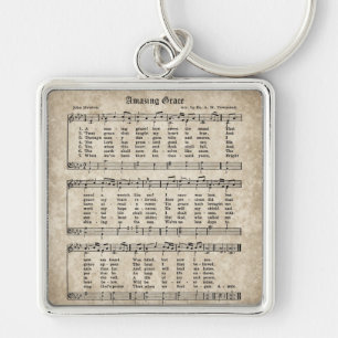 Amazing Grace  Hymn Bladmuziek Sleutelhanger