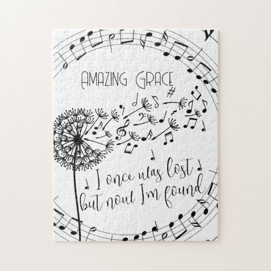 Amazing Grace Hymn Dandelion Christelijk Legpuzzel (Verticaal)