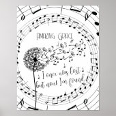 Amazing Grace Hymn Dandelion Christelijk Poster (Voorkant)