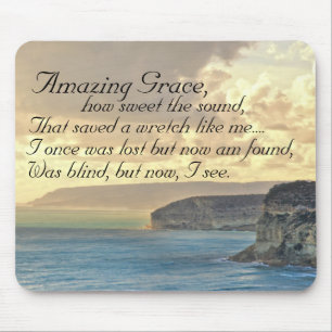 Amazing Grace Hymn Ocean Sunset Mousepad Muismat