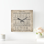 Amazing Grace  Hymn Sheet Music Clock Vierkante Klok (Huis)