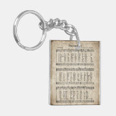 Amazing Grace  Hymn Sheet Music Sleutelhanger (Voorkant Links)