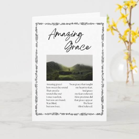 Amazing Grace Kaart (Gele Bloem)