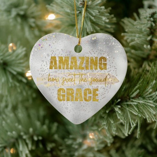 Amazing Grace Keramisch Ornament (Boom)