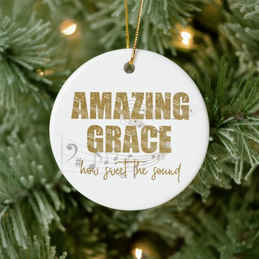 Amazing Grace Keramisch Ornament (Boom)