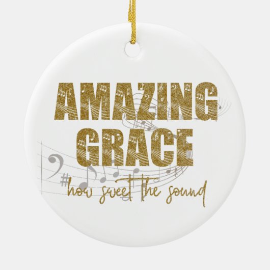 Amazing Grace Keramisch Ornament (Achterkant)