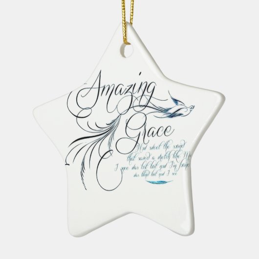 Amazing Grace Keramisch Ornament (Links)