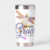 Amazing Grace Libelle spatpainting  gepersonalisee Geïsoleerde Drinkbeker (Voorkant)
