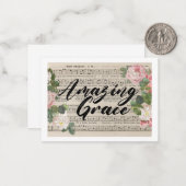 Amazing Grace - Original Music Sheet Notitiekaartje (Voorkant / Achterkant in situ)