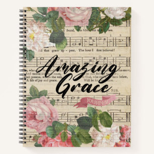 Amazing Grace - Origineel Bladmuziek Notitieboek