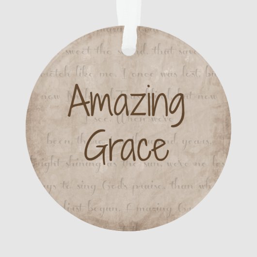 Amazing Grace Ornament (achterkant)