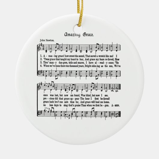 AMAZING GRACE-ORNAMENT KERAMISCH ORNAMENT (Voorkant)