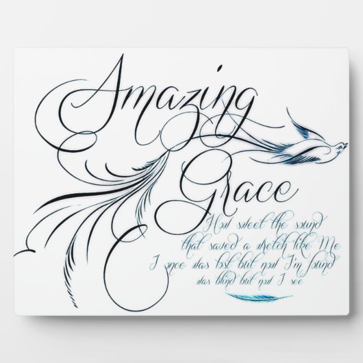 Amazing Grace Plaque Fotoplaat (Voorkant)