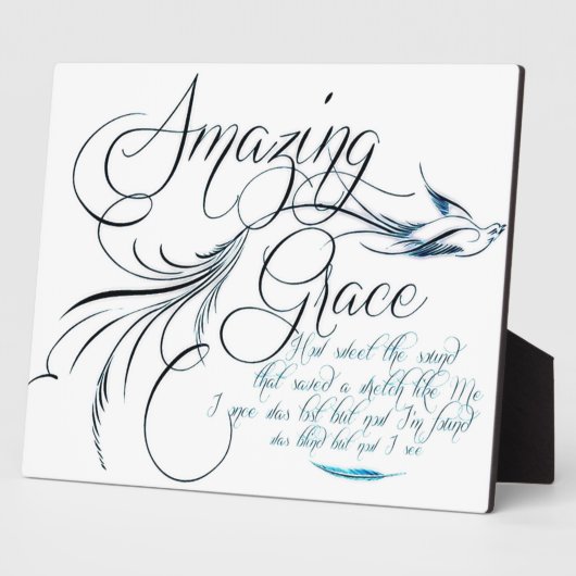 Amazing Grace Plaque Fotoplaat (Zijkant)