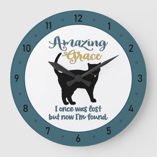 Amazing Grace Rescue Cat Grote Klok (Voorkant)