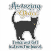 Amazing Grace Rescue Cat Sticker (Voorkant)