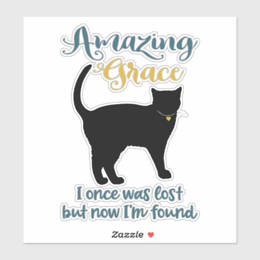 Amazing Grace Rescue Cat Sticker (Vel)