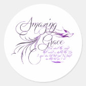 Amazing Grace Ronde Sticker (Voorkant)