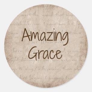 Amazing Grace Ronde Sticker