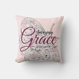 Amazing Grace roze vlinder Kussen