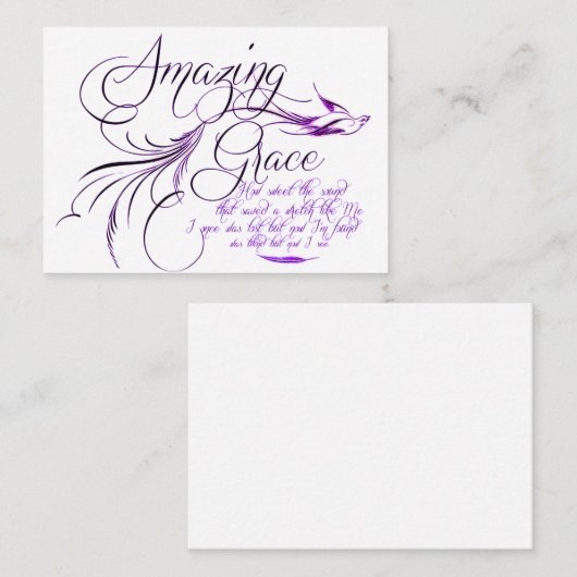 Amazing Grace sharing-oproepkaart Contactkaartje (Voorkant / Achterkant)