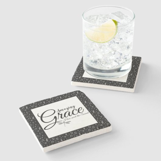 Amazing Grace  Stenen Onderzetter (Zijkant)