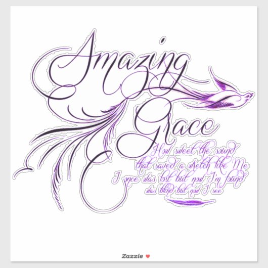 Amazing Grace Sticker (Vel)