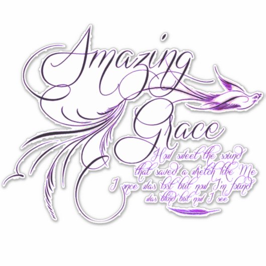 Amazing Grace Sticker (Voorkant)