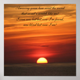 Amazing Grace Sunrise Poster