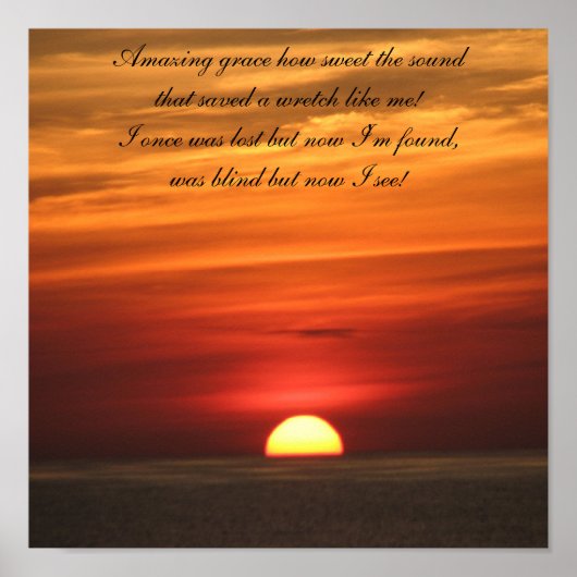 Amazing Grace Sunrise Poster (Voorkant)