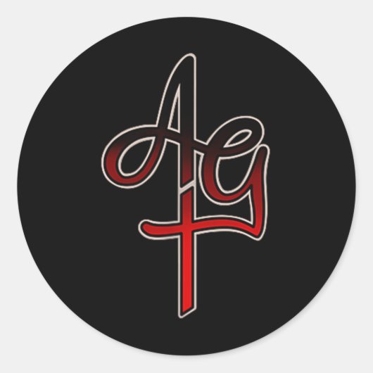 Amazing Grace Tattoo Bloedend Hart Ronde Sticker (Voorkant)