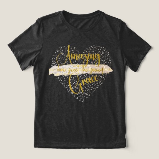 Amazing Grace Tri-Blend Shirt (Design voorkant)