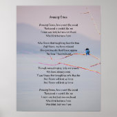 Amazing Grace Uplifting Comforting Hymn Kingfisher Poster (Voorkant)