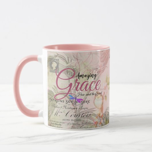 Amazing Grace vintage roze Mok (Links)