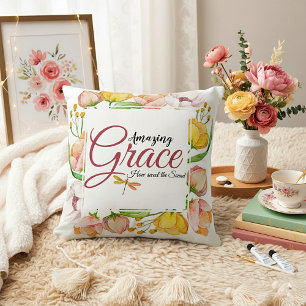 Amazing grace waterverf bloemstuk  kussen