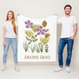 Amazing Grace Wildflowers Fleece Deken