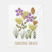 Amazing Grace Wildflowers Fleece Deken (Voorkant)